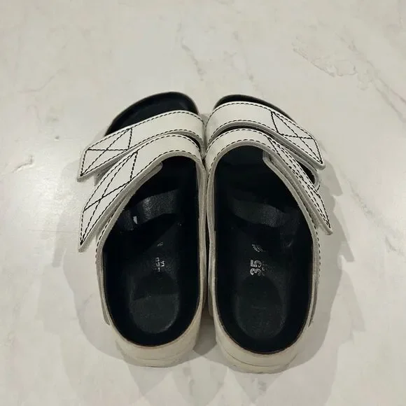 Birkenstock x Proenza Schouler Arizona Natural Leather Sandals Size 35 in White